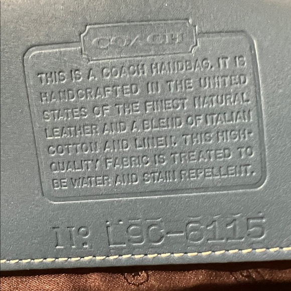 Coach 1999 Vintage Bleecker Demi Zip Bag Made in USA Italian Cotton - Picture 12 of 12